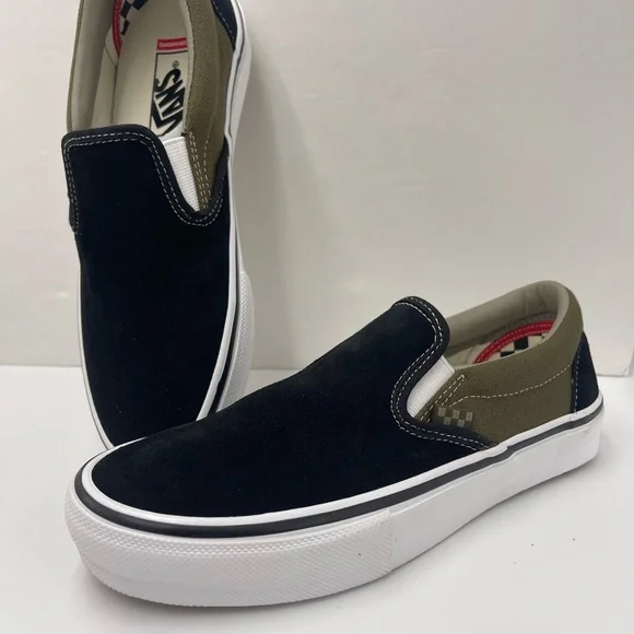 Vans Men’s Skate Slip-OnBlack Olive Sneakers VN0A5FCAB1V
